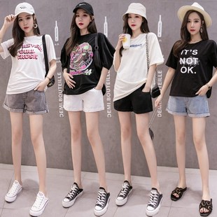 孕妇夏装托腹打底裤夏季怀孕裤子外穿牛仔短裤时尚百搭休闲热裤夏