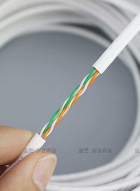 超五类4芯网线白色超细无氧铜电脑城中村宽带双绞线四芯网线100米