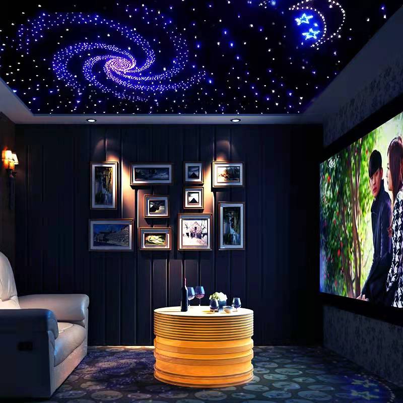 影音室星空顶天花板清酒吧房美发店KTV吊顶卧室走廊光纤灯满天星