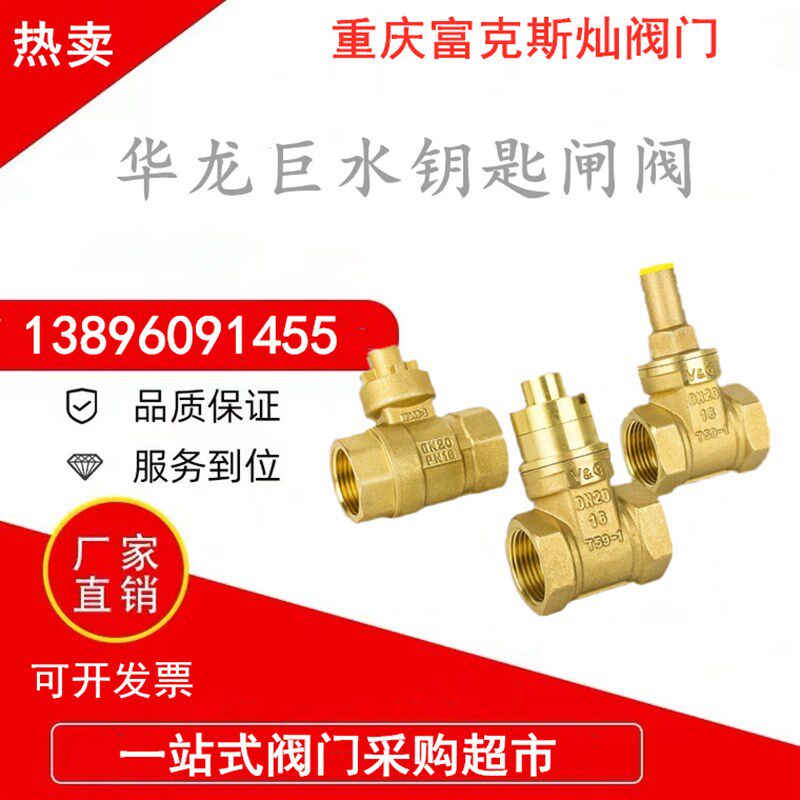 磁性锁闭球阀闸阀铜内螺纹防盗带锁钥匙VG水表加密暖气华龙巨水