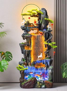 假山流水喷泉水景摆件客厅阳台办公室庭院循环水加湿乔迁鱼缸造景