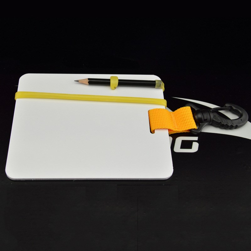 大号小号平板型水下手写板写字本记事板水中记录水肺技潜潜水装备