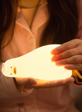 JOJOS L. PD.utumn.小夜灯可爱充电躺平鸭硅胶感应拍拍丨秋寒