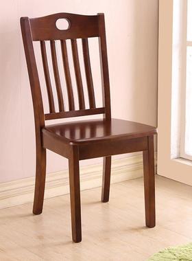 厅椅子实木餐桌椅家cp#39101用凳子木靠背椅中式橡胶头椅饭店餐厅