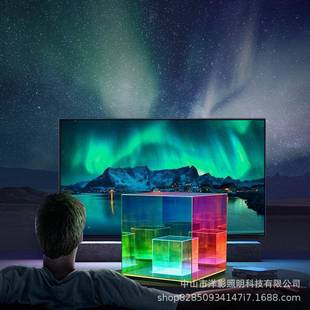 现创意方魔mf01形方灯客厅卧室桌面装 饰灯代酒T吧KV幻彩氛围台灯