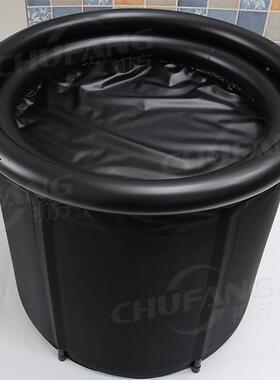 黑色泡澡桶叠大冰号加厚洗澡充便气浴缸家用cf-063折叠浴桶携浴桶