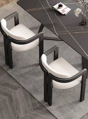 简约意ZON现代实木家餐椅茶椅用式靠背休闲设计师中式谈轻奢洽三