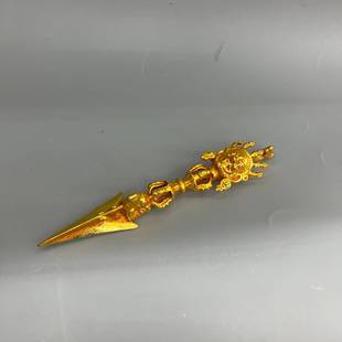 复锌合20250814玩金鎏金藏普巴金刚杵金属工艺古文创市集古老物件