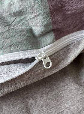 全棉棉水洗棉四件套35106日式纯双拼被纯色床笠新单人宿舍套三件