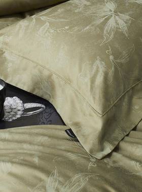 现丝代风花卉提花寝具床品别墅板房超细66484旦天四件样套家棉纺