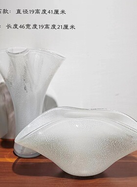 现代简约创意艺术白色气泡花瓶摆件餐厅样板房桌面果盘装饰摆件