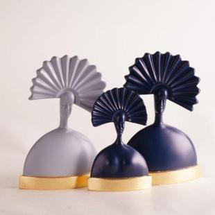 代现简约创酒家意抽象人物摆件客厅柜电视柜书NCU房架博古架居装