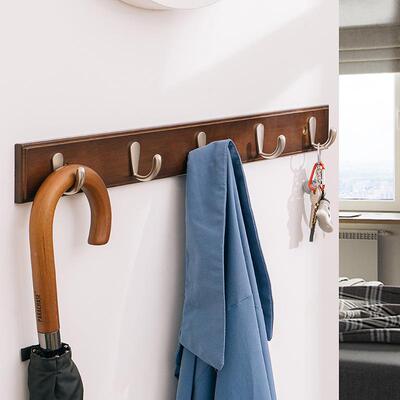 一排ND150004式挂钩挂关架挂衣服的壁勾衣帽户门挂衣衣入钩玄墙上