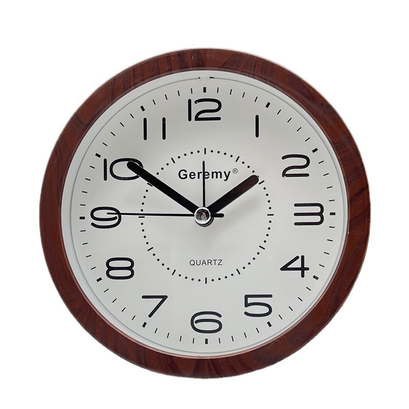 复古圆形台式静音小闹钟床头卧室闹铃老式怀旧风格桌面摆件时钟表