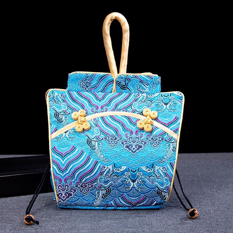 南京云锦旗袍手拎包织锦缎女士古典手提包中国特色礼品出国送老外