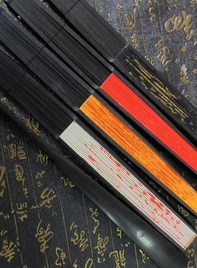 手书纯手绘法扇五雷五路财折扇家居饰品手书工艺扇摆放