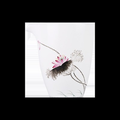 三勤堂公道杯茶海分茶器景德镇陶瓷功夫茶具贪心定窑白公杯S32014