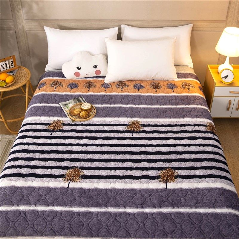 2023新款冬季加绒加厚法兰绒床盖牛奶珊瑚绒床单单件学生宿舍毯子,床上用品,床单,淘宝优惠券,粉丝福利购,淘宝优惠卷