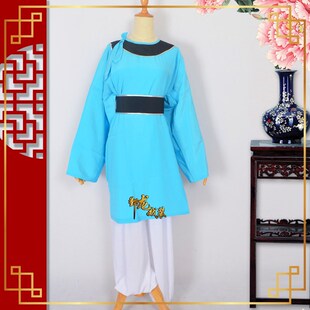 新款戏曲古装黄梅戏圆领书童衣娃娃服装越剧状元与乞丐强盗服