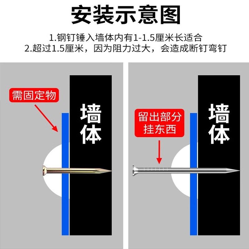 水泥钢钉墙面固定神器门帘墙纸固定器水泥墙面墙钉横幅广告纱窗专,文具电教/文化用品/商务用品,图钉/工字钉,淘宝优惠券,粉丝福利购,淘宝优惠卷