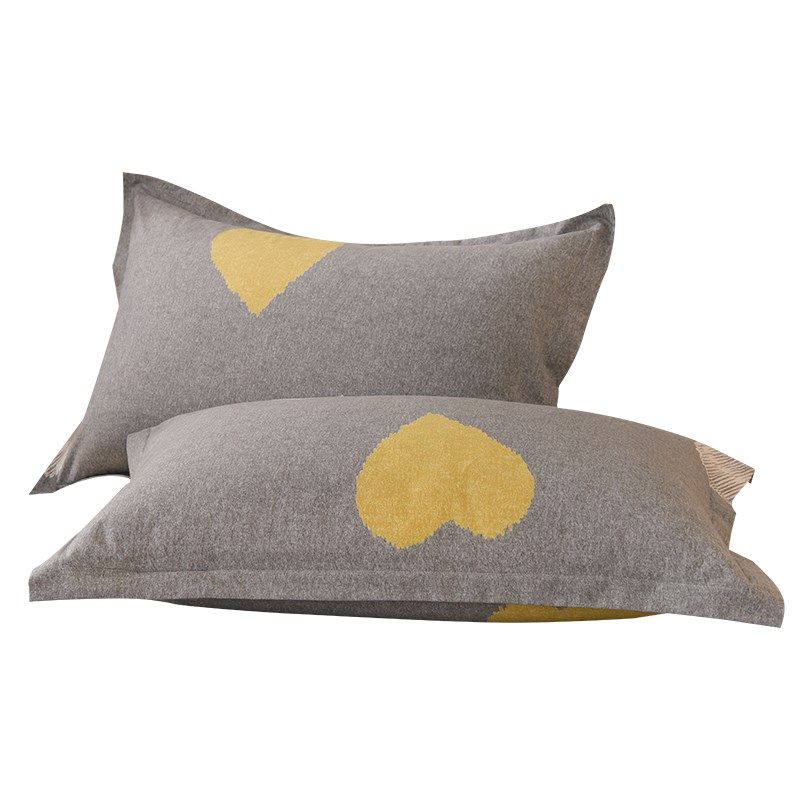 秋冬季全棉磨毛枕套一对装儿童小尺寸40x65定制55*80cm纯棉枕头套