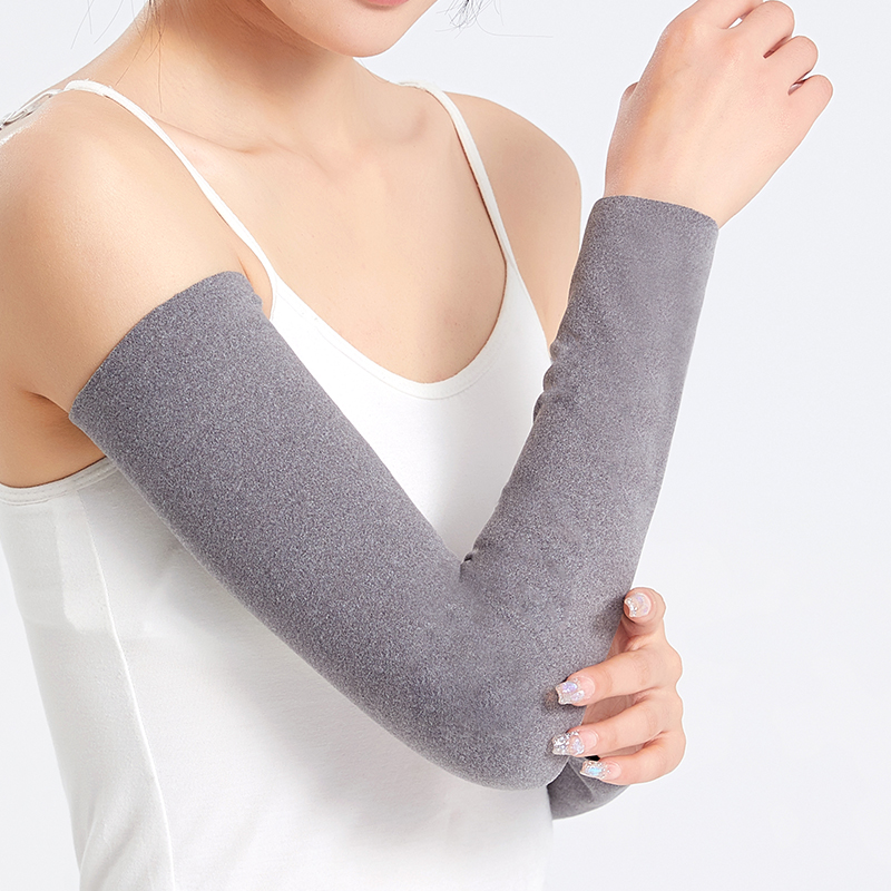 夏季薄款德绒手臂套袖男女长袖空调护手腕护肘胳膊关节保暖假袖子