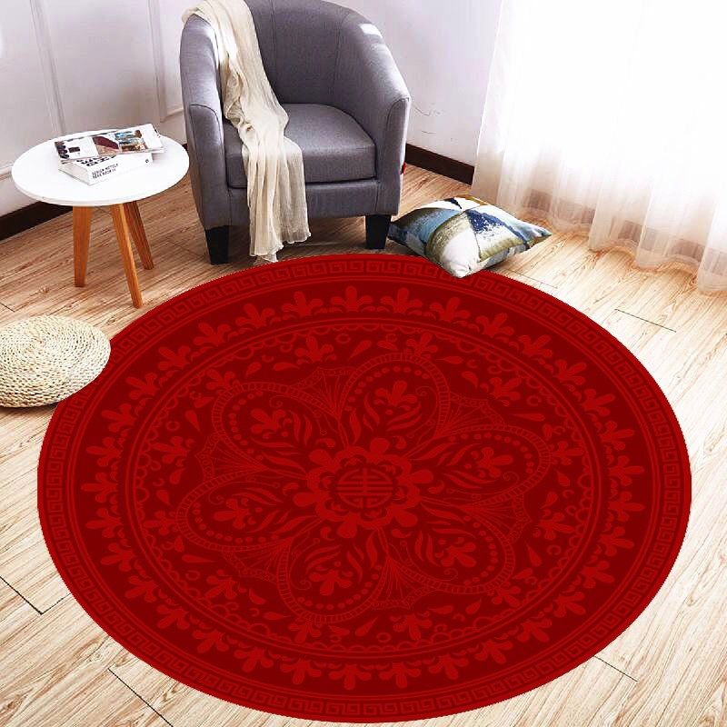 新中式圆形地毯客厅茶几垫古风书房阳台吊篮电脑椅防滑垫书桌脚垫,居家布艺,入户地垫,淘宝优惠券,粉丝福利购,淘宝优惠卷