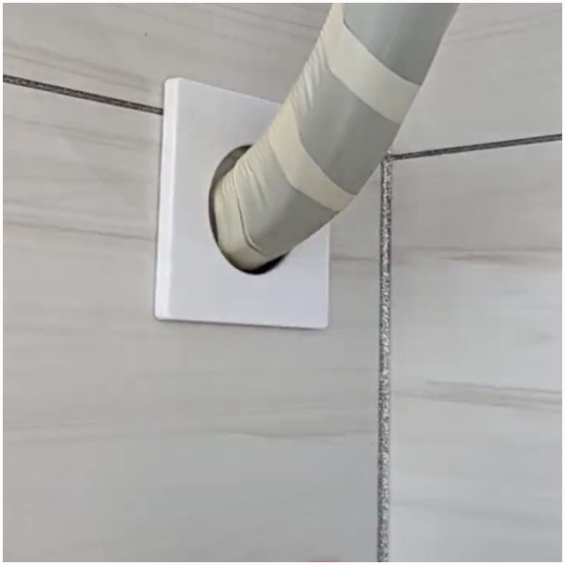 管道装饰盖墙孔堵盖板卫生间50下水管空调孔分体对插方型插座孔盖