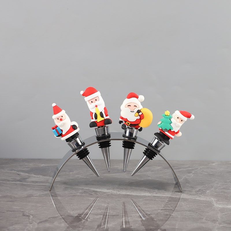 创意马头红酒瓶塞摆件组合套装家居客厅酒柜样板间圣诞瓶塞装饰品