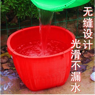 塑料加厚农用熟胶箩筐挑担粮食圆形箩篼装水果大小号西瓜筐喜事筐