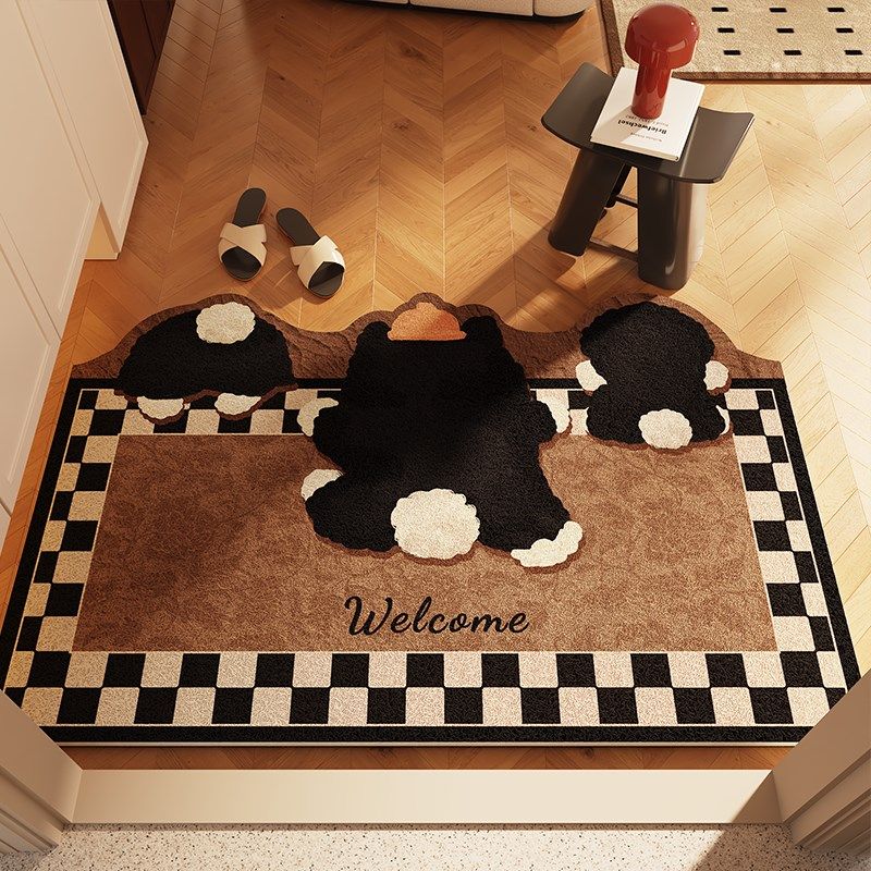 入户门地垫中古风爬墙动物玄关门口脚垫可裁剪丝圈地毯除尘进门垫,居家布艺,入户地垫,淘宝优惠券,粉丝福利购,淘宝优惠卷