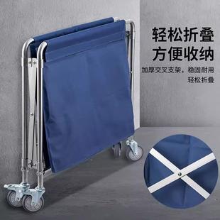 酒店宾馆折叠叉545型客房浴床单交收集布草车服务巾手推车行李车
