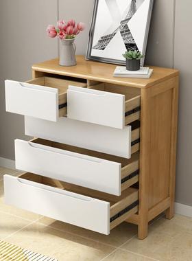 实木斗柜斗橱五斗五柜斗卧室木六九柜五屉柜XPK收纳柜客厅抽屉柜