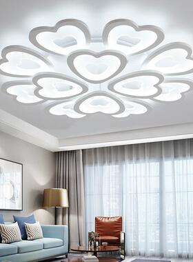 新顶款爱心led吸灯现代简约大气力亚意克客厅灯创112灯具卧室灯