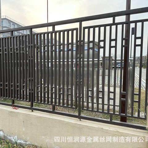 喷塑围墙栏杆 围墙栅栏 镀锌管栏杆 铁栅栏 铁花栏杆 量大优惠