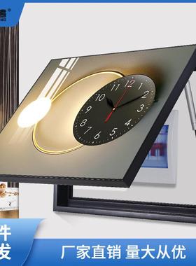 02新款电表箱饰画带5钟表现2代轻奢配TEJ电箱遮挡挂装画电闸开关