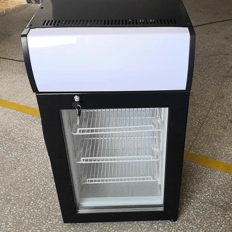 小立型式冷藏用冷冻展示柜50L迷你玻淋璃门商冰淇榴莲SD50L家用雪