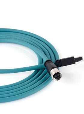 工业相机千兆网线M12262连接接8芯母头转器RJ5国产编码4线防水连