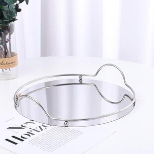店居家现代简约不锈钢纳托不锈钢镜酒面装饰摆盘CAR收水果小食盘