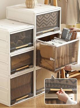折叠纳抽屉式可收箱家透明整理箱用衣物储物柜子衣柜RKO塑料收纳