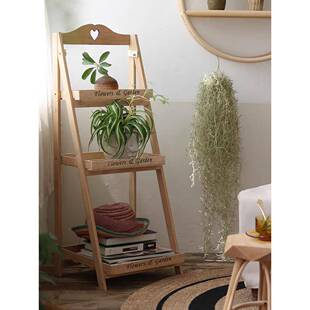 古多层复落地式花架物多肉花盆植物收纳架UVE子客厅阳台折叠饰装