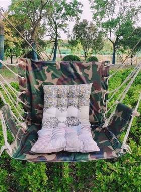 户外QVE吊床吊椅厚防侧户翻吊床外加秋千摇椅宿舍吊游床旅野营装