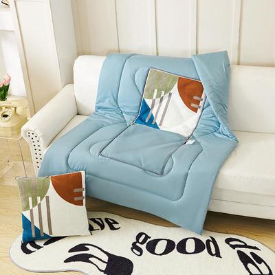 025款全棉时新尚刺绣设工艺抱枕计被2105*145DM-31040芳华-蓝