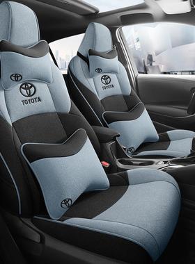 200全75824款凯美瑞亚麻-座套用包凯美瑞坐垫四季通棉麻汽车座椅