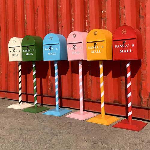 报箱信箱复古欧式工业风NKN落示牌指摄影道具铁艺装饰庭邮地箱摆