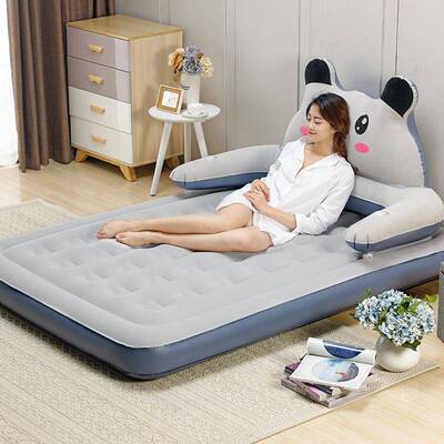 美HDL拉奇卡通气叠垫双床小喵喵充气床垫便人加大单人折床垫户外