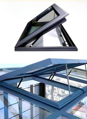 铝合金电动天窗中空钢玻璃智能顶遥控阳UDE房光屋采光通化风遮阳