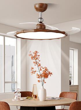 MNX隐形风扇灯2025款吊扇灯客厅简约灯餐厅卧室房间新一体带电扇