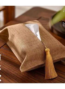 中艺纸巾盒家用客厅餐厅创小抽纸盒布简约AL102578意车载收纳式纸