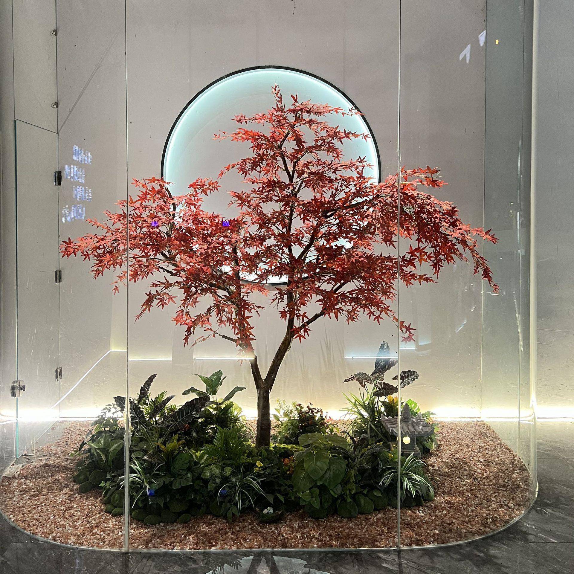 树仿真枫树红枫青影枫树视造景假树酒008型店大造型树室内外摆件